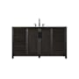 Elegant Lighting Alina 60" Free Standing Single Basin Vanity Set with Cabinet and Engineered Stone Vanity Top Chocolate Oak