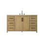 Elegant Lighting Alina 60" Free Standing Single Basin Vanity Set with Cabinet and Engineered Stone Vanity Top Linen Oak