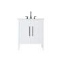 Elegant Lighting Blakely 30" Free Standing Single Basin Vanity Set with Cabinet and Engineered Stone Vanity Top White