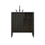 Elegant Lighting Blakely 32" Free Standing Single Basin Vanity Set with Cabinet and Engineered Stone Vanity Top Chocolate Oak