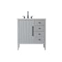 Elegant Lighting Blakely 32" Free Standing Single Basin Vanity Set with Cabinet and Engineered Stone Vanity Top Gray