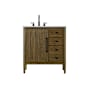 Elegant Lighting Blakely 32" Free Standing Single Basin Vanity Set with Cabinet and Engineered Stone Vanity Top Hazel Oak