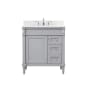 Elegant Lighting Bennett 32" Free Standing Single Basin Vanity Set with Cabinet, Engineered Marble Vanity Top, and Backsplash Grey
