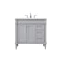 Elegant Lighting Bennett 36" Free Standing Single Basin Vanity Set with Cabinet and Engineered Marble Vanity Top Grey