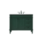 Elegant Lighting Bennett 42" Free Standing Single Basin Vanity Set with Cabinet and Engineered Marble Vanity Top Green