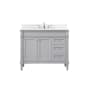 Elegant Lighting Bennett 42" Free Standing Single Basin Vanity Set with Cabinet, Engineered Marble Vanity Top, and Backsplash Grey