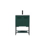 Elegant Lighting Sloane 24" Free Standing Single Basin Vanity Set with Cabinet and Engineered Marble Vanity Top Green