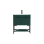 Elegant Lighting Sloane 30" Free Standing Single Basin Vanity Set with Cabinet and Engineered Marble Vanity Top Green
