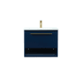 Elegant Lighting Roman 24" Wall Mounted Single Basin Vanity Set with Cabinet and Engineered Marble Vanity Top Blue