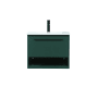 Elegant Lighting Roman 24" Wall Mounted Single Basin Vanity Set with Cabinet and Engineered Marble Vanity Top Green