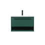 Elegant Lighting Roman 30" Wall Mounted Single Basin Vanity Set with Cabinet and Engineered Marble Vanity Top Green