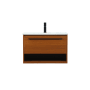 Elegant Lighting Roman 30" Wall Mounted Single Basin Vanity Set with Cabinet and Engineered Marble Vanity Top Teak