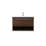 Elegant Lighting Roman 30" Wall Mounted Single Basin Vanity Set with Cabinet and Engineered Marble Vanity Top Walnut