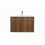 Elegant Lighting Rasina 30" Wall Mounted Single Basin Vanity Set with Cabinet and Resin Vanity Top Walnut Brown