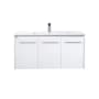 Elegant Lighting Rasina 40" Wall Mounted Single Basin Vanity Set with Cabinet and Resin Vanity Top White