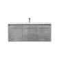 Elegant Lighting Rasina 48" Wall Mounted Single Basin Vanity Set with Cabinet and Resin Vanity Top Concrete Grey