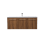 Elegant Lighting Rasina 48" Wall Mounted Single Basin Vanity Set with Cabinet and Resin Vanity Top Walnut Brown