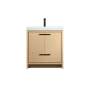 Elegant Lighting Wyatt 30" Free Standing Single Basin Vanity Set with Cabinet and Resin Vanity Top Maple