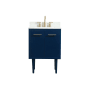 Elegant Lighting Cyrus 24" Free Standing, Wall Mounted Single Basin Vanity Set with Cabinet, Engineered Marble Vanity Top, and Backsplash Blue
