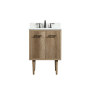 Elegant Lighting Cyrus 24" Free Standing, Wall Mounted Single Basin Vanity Set with Cabinet, Engineered Marble Vanity Top, and Backsplash Natural Oak