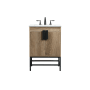 Elegant Lighting Eugene 24" Free Standing Single Basin Vanity Set with Cabinet and Engineered Marble Vanity Top Natural Oak