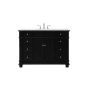 Elegant Lighting Wesley 48" Free Standing Single Basin Vanity Set with Cabinet and Marble Vanity Top Black