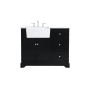 Elegant Lighting Franklin 42" Free Standing Single Basin Vanity Set with Cabinet and Marble Vanity Top Black
