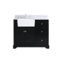 Elegant Lighting Franklin 42" Free Standing Single Basin Vanity Set with Cabinet and Marble Vanity Top Black