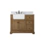 Elegant Lighting Franklin 42" Free Standing Single Basin Vanity Set with Cabinet and Marble Vanity Top Driftwood