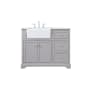Elegant Lighting Franklin 42" Free Standing Single Basin Vanity Set with Cabinet and Marble Vanity Top Grey