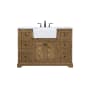 Elegant Lighting Franklin 48" Free Standing Single Basin Vanity Set with Cabinet and Marble Vanity Top Driftwood
