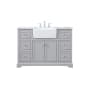 Elegant Lighting Franklin 48" Free Standing Single Basin Vanity Set with Cabinet and Marble Vanity Top Gray