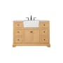 Elegant Lighting Franklin 48" Free Standing Single Basin Vanity Set with Cabinet and Marble Vanity Top Natural Wood