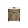 Elegant Lighting Grant 30" Free Standing Single Basin Vanity Set with Cabinet, Engineered Marble Vanity Top, and Backsplash Natural Oak