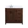Elegant Lighting Grant 36" Free Standing Single Basin Vanity Set with Cabinet, Engineered Marble Vanity Top, and Backsplash Expresso