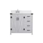 Elegant Lighting Grant 36" Free Standing Single Basin Vanity Set with Cabinet, Engineered Marble Vanity Top, and Backsplash Grey