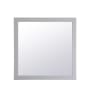 Elegant Lighting Aqua 36" W x 36" H Traditional Square Framed Bathroom Wall Mirror Grey