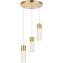 Elegant Lighting Constellation 3 Light 12" Wide LED Suspension Multi Light Pendant Gold
