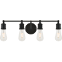 Elegant Lighting Serif 4 Light 22" Wide Bathroom Vanity Light Black