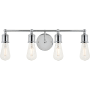 Elegant Lighting Serif 4 Light 22" Wide Bathroom Vanity Light Chrome