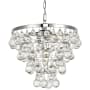 Elegant Lighting Kora 3 Light 13" Wide Crystal Pendant Chrome