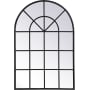 Elegant Lighting Motif 31-1/2" W x 47-1/4" H Arched Metal Framed Bathroom Wall Mirror Black