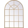 Elegant Lighting Motif 36-1/4" W x 53-1/8" H Arched Metal Framed Bathroom Wall Mirror Brass