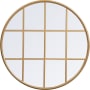 Elegant Lighting Motif 31-1/2" Diameter Circular Metal Framed Bathroom Wall Mirror Brass