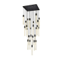 Elegant Lighting Weston 25 Light 36" Wide LED Crystal Multi Light Pendant with Clear Crystal Accents Matte Black