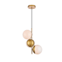 Elegant Lighting Eclipse 3 Light 18" Wide Pendant with Frosted Glass Brass