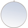 Elegant Lighting Eternity 32" Diameter Circular Metal Framed Bathroom Wall Mirror Silver