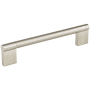 Elements Knox Bulk Pack of (10) - 6-5/1" (160mm) Center to Center Cabinet Handles / Drawer Pulls with 1" Hand Clearance Satin Nickel