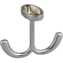 Elements Transitional 3" Wide Double Prong Ceiling / Under Cabinet Robe Bath Wall Utility Hook Polished Chrome
