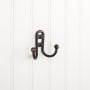 Elements Vintage Simple 2-15/16" Wide Double Prong Wall Mounted Robe Bath Hook with Ball Tip Ends Brushed Oil Rubbed Bronze